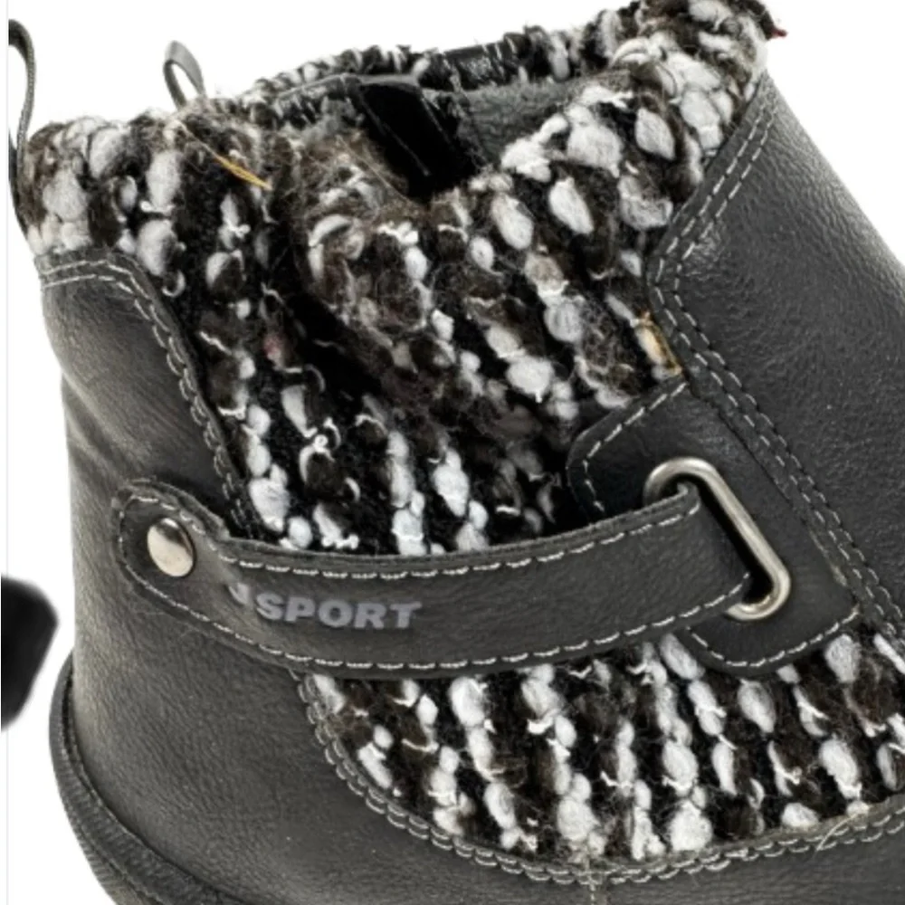 J Sport Darcie Women's Black Ankle Boots